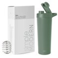 thumbnail image 1 of Botella coctelera simple y moderna de acero inoxidable con bola de 24 oz | Vaso aislado de metal para mezclas de proteínas, batidos y preentrenamiento | Colección Rally | olivar, 1 of 5