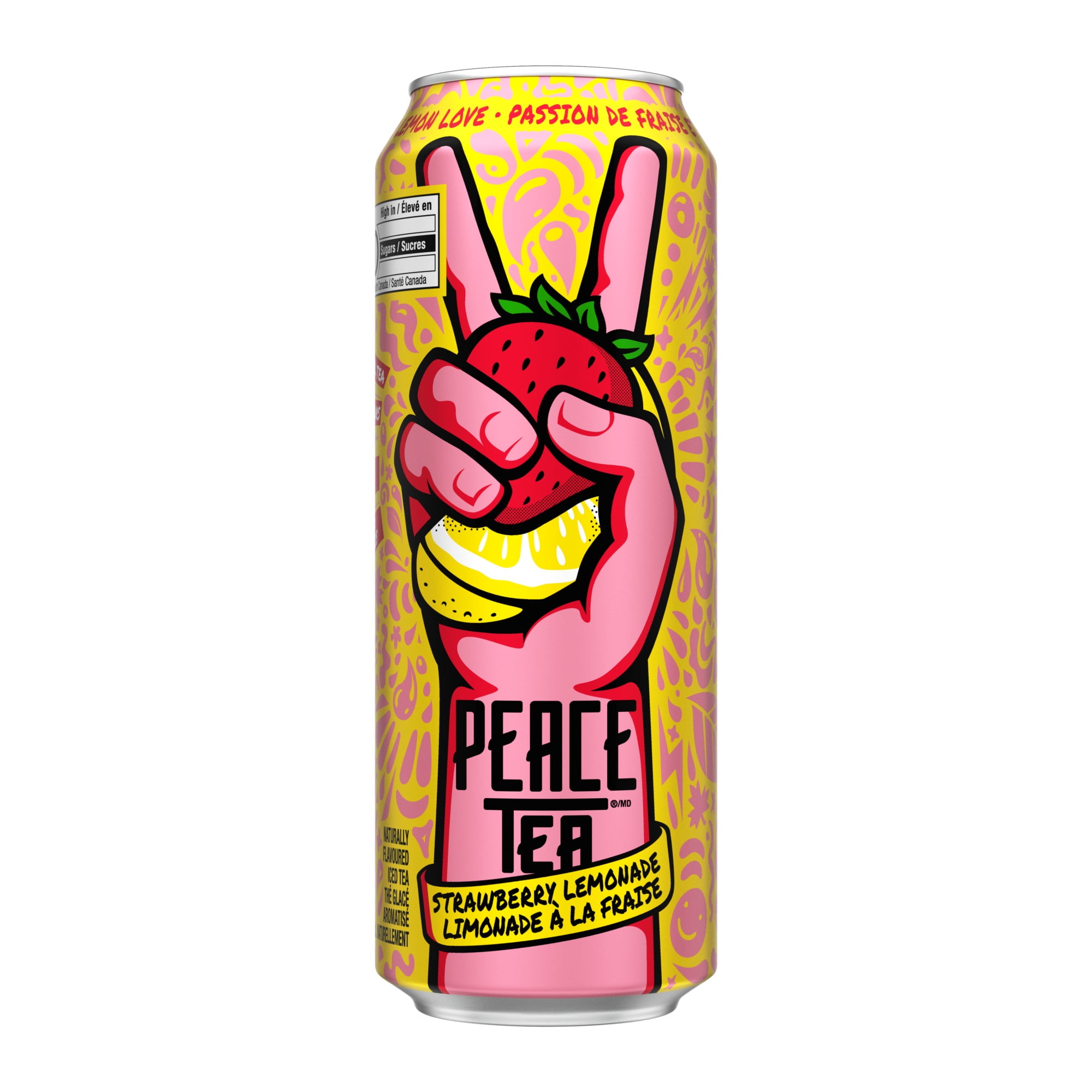 Peace Tea Strawberry Lemon Love Can, 695 mL, 695mL