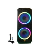 MR DJ 215BTA+ Dual 15 5000W Battery Powered Bluetooth Speaker Microphone Party Speaker