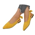 thumbnail image 3 of Xiaoxatg Women's Casual Shoes Pointed Toe Ballet for Comfortable Work and Everyday Wear Stylish On Design 9 Yellow, 3 of 9