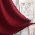 thumbnail image 3 of Homi Drapes 100% Blackout Curtain Triple Pinch Pleat Thermal Insulated Room Darkening Spill Proof Machine Washable Window Treatment Panels (1 Panel, 52x120, Burgundy), 3 of 8