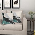 thumbnail image 2 of Teal and Gray Pillow Covers 20x20 Inch Set of 2 Boho Black and Beige Throw Pillow Covers Modern Art Outdoor Cotton Linen Square Pillowscase Cushion Covers for Sofa Couch Bedroom Living Room Decoration, 2 of 6