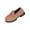 Brown, variant on Green Women'S Loafers Chunky Heel Retro Frosted Round Toe Thick Sole Mid Heel Comfortable Casual Versatile Fashion Shoes For Daily Wear Size 37