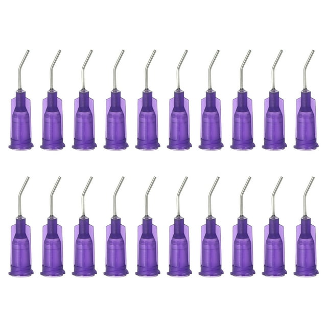 Uxcell Bent Blunt Tip Dispensing Needles, 200 Pcs 0.5 Inch 21G Industrial Liquid Dispenser Needle with Lure Lock