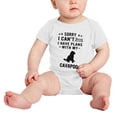 thumbnail image 2 of Sorry I Can't I Have Plans With My Cavapoo Love Pet Dog Funny Baby Romper (White, 3-6 Months), 2 of 5