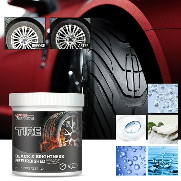Limited Time Only! Ultimate Tire and Wheel Protector Restores Shine and Brightness for Automotive and Motorcycle Tires, Long-Lasting Stain Removal