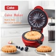 thumbnail image 2 of WJCA Compact 5" Heart Waffle Maker, Adjustable Browning Control & Non-Stick Cooking, Perfect for Stuffed Waffles,Red Appliance., 2 of 9