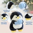 thumbnail image 3 of Cute Penguin Plush - Penguin Stuffed Animal, 11.8 Inches Soft Cozy Doll with Blue Fish, Cuddly Home Decor All Ages, Girls Boys, Energetic Companion, Great Christmas Gifts, 3 of 5