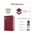 thumbnail image 3 of Portapasaporte WALNEW RFID de Cuero PU con Bolígrafo para Viaje, 3 of 8