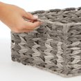 thumbnail image 5 of mDesign Woven Farmhouse Pantry Food Storage Bin Basket Box - 3 Pack - Gray Ombre, 5 of 9