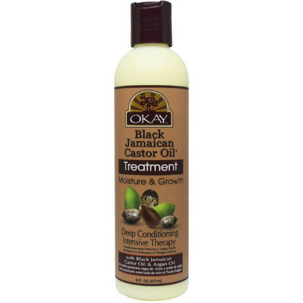Okay Black Jamaican Castor Oil Moisture & Growth Treatment 8 oz (Pack