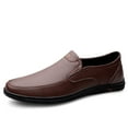 thumbnail image 3 of Men's Casual Loafers Slip On Leather Shoes Comfortable Lightweight Driving Shoes Male Moccasins Classic Penny Loafer Flats Boat Shoes Outdoor Walking Shoes, 3 of 12