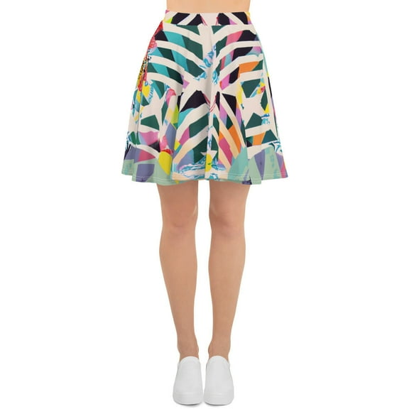Confetti Print Skater Skirt