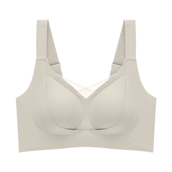 QASIEATN Bras for Women Fashion Wireless Supportive Full Coverage Bras Women's Brassieres