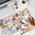 thumbnail image 4 of Long Mouse Pads for Desk,Pioneer Flower Floral Print Pattern Desk Mats on Top Of Desks, Desk Mouse Pad Extra Large with 3mm Non-Slip Base and Stitched Edge for Gaming,Office,Work,Home 31.5"x11.8", 4 of 6