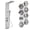 Brushed, With Temperature Control and Led Display, variant on Kojooin Brushed Shower Panel Tower with Led Temperature Display, Bathroom Shower System with Massage Head, Adjustable Body Nozzles, High-Pressure Hand Shower and Overhead Shower, Wall-Mounted