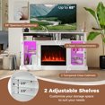 thumbnail image 6 of Giantex 58" Fireplace TV Stand for 65" TV, Media Entertainment Center w/ Electric Fireplace, LED Lights, TV Console Table, White, 6 of 7