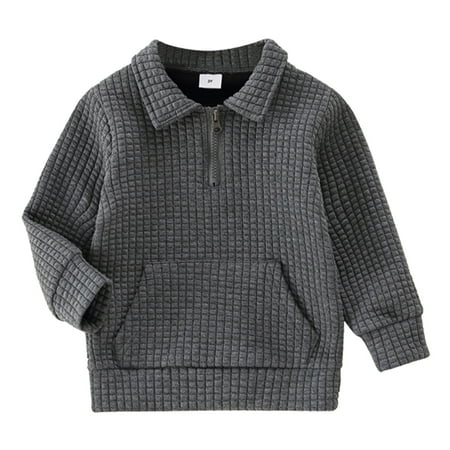 

Kids Child Toddler Baby Boys Girls Solid Long Sleeve Patchwork Fashion Sweatshirt Blouse Tops Outfits Clothes