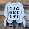 thumbnail image 4 of TrendOFT Game Day Sweatshirts for Women Cute Football Graphic Pullover Shirt Football Season Long Sleeve Tops Sky Blue S, 4 of 6