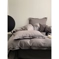 thumbnail image 2 of Nvzi Juego de sábanas, juego de sábanas y fundas de almohada, juego de cama individual, ropa de cama de hotel, decoración del hogar (gris), 2 of 5
