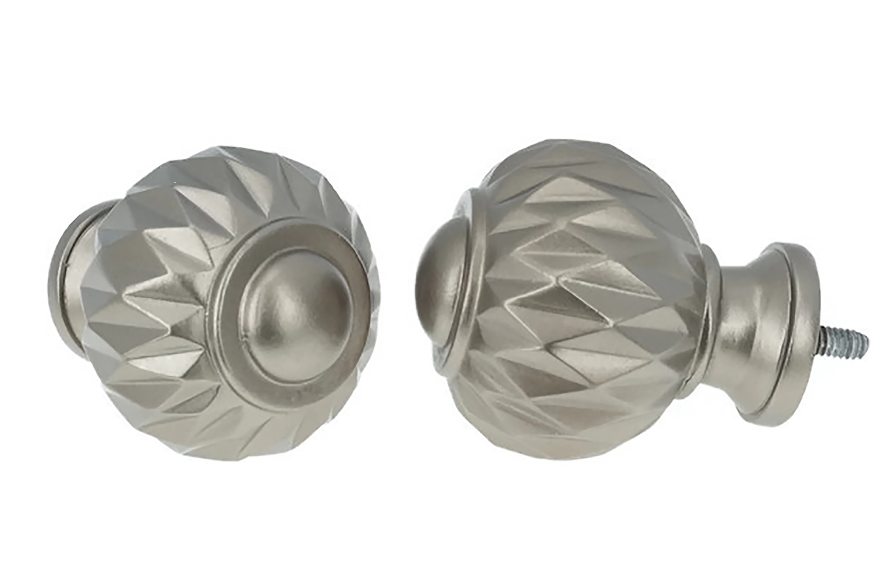 MERIVILLE 1-Inch Diameter Single Curtain Rod, Castani Finial, Adjustable 48-84 Inch, Gunmetal