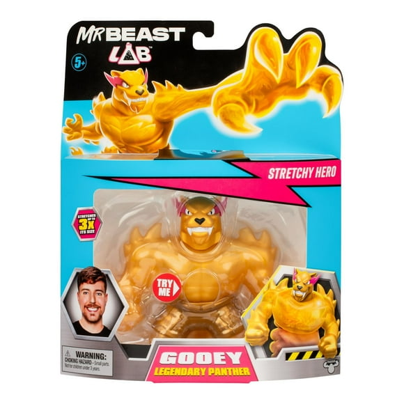 MrBeast Lab Stretchy Figure by Heroes of Goo Jit Zu, Squishy Legendary Panther