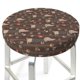 thumbnail image 3 of Balery Dachshund Dog Puppy Fundas de asiento para taburete de bar redondo de tela de terciopelo ajustables que protegen de arañazos y manchas para sillas de 14 a 17 pulgadas.-12 inch, 3 of 7
