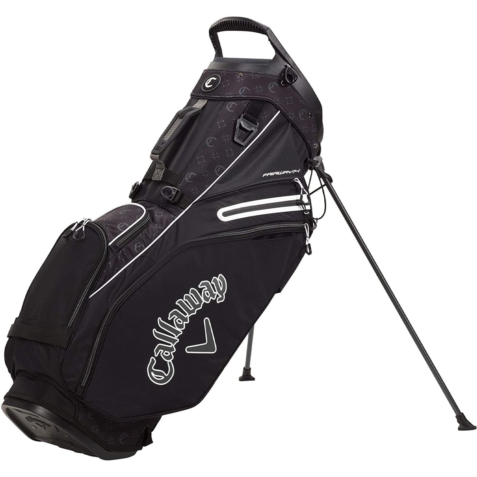 NEW TaylorMade Golf TM20 8.0 Cart Bag 14-way Top - Black / White 