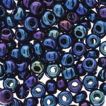 Czech Glass Seed Beads 2/0 Iris Blue Bead for Jewelry Making Crafts, 24g Vial