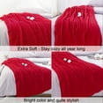 thumbnail image 3 of Ntbay 100% Cotton Cable Knit Throw, Super Soft Warm Knitted Blanket Home Decor, 51"x67", Red, 3 of 4