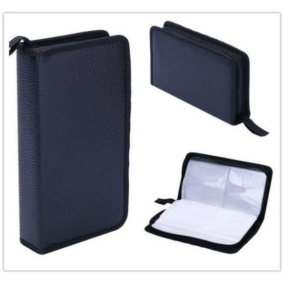 Hot Sell Portable Faux Leather 80 Disc CD DVD Wallet Storage Organizer Holder Bag