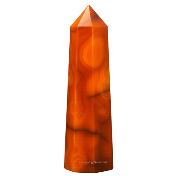 Carnelian Crystal Tower Obelisk Point (2" to 3" INCH)