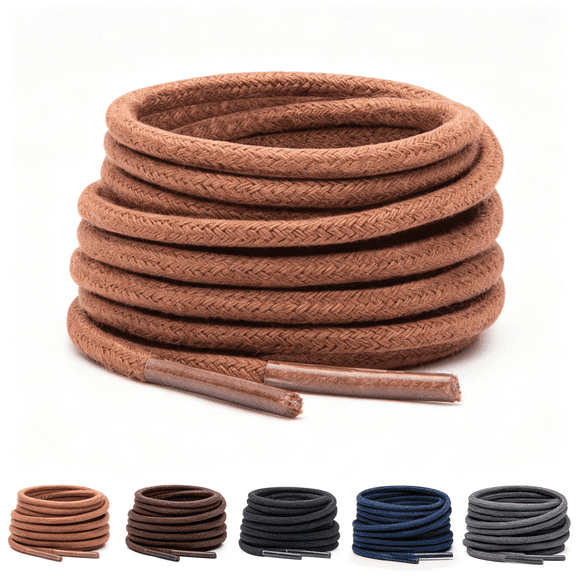 BZCOE Shoe Laces for Dress Shoes-Round Oxford Shoelaces for Men-Multiple Lengths and Colors Available Multiple Lengths Shoe Strings