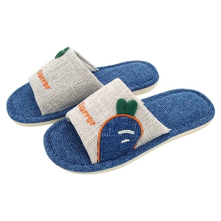 

Aayomet Men s Slippers Slippers for Men and Men House Shoes Fuzzy Non-slip Cozy Lightweight Slip-on Indoor Slippers Blue 10