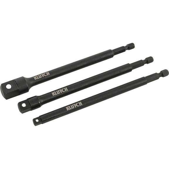 Klutch 6in. Impact Grade Adapter Set, 3-Pc.