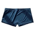 thumbnail image 3 of Calzoncillos bóxer de seda helada para hombre, de tiro bajo, con cintura elástica, corte liso, color liso, con forma de U, ultrafinos., 3 of 5