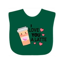 Inktastic I Love You a Latte with Coffee Cup Boys or Girls Baby Bib