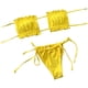 thumbnail image 4 of Bikini cómodo con pliegues y huecos para mujer, traje de baño acolchado con realce, conjunto de ropa de playa OAVQHLG3B Store lin121212, 4 of 4