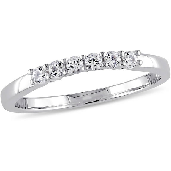 Everly Women's Sapphire 10k White Gold Wedding Ring
