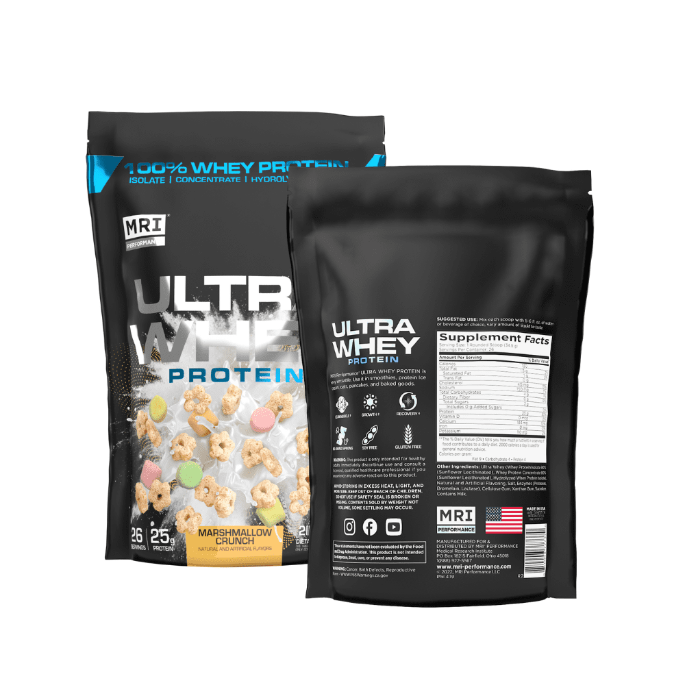 MRI Performance Ultra Whey Protein, Marshmallow Crunch, 25g Protein from Isolate, Hydrolyzed & Concentrate – Muscle Recovery, Strength & Milk-Based Powder