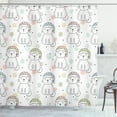 thumbnail image 1 of Ambesonne Cartoon Shower Curtain, Sleeping Colorful Cat, 69"Wx84"L, Pale Yellow Pale Blue, 1 of 3
