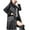Black, variant on Women's Plus Size Shearling Faux Leather Jacket Mid-Length Button Down Windproof PU Jacket Trendy Casual Outerwear for Friend Gatherings,XXXL,Khaki