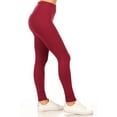 thumbnail image 4 of MOA Collection Women's Essential Full Length Leggings - Solid Color with Elastic Waistband, 4 of 6
