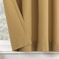 thumbnail image 3 of Archaeo 2-pack Cotton Blend Button Tab Top Cafe Curtain Pair, 54"x36", Camel, 3 of 5