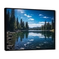 thumbnail image 2 of Designart "Reflections of Serenity Blue Lake Beauty II" Landscapes Floater Framed Canvas Art Print, 2 of 7