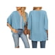 thumbnail image 4 of Txlixc Dolman manga cuello en V mujer #39;st - camisa gasa suelta Split verano Street Top Txlixc  moda, 4 of 6