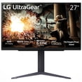 thumbnail image 1 of LG 27GS75Q-B 27-inch Ultragear QHD (2560x1440) Gaming Monitor, 180Hz (O/C 200Hz), 1ms, IPS, NVIDIA G-SYNC Compatible, AMD FreeSync, HDR10, Tilt/Height/Pivot Stand, HDMI, DisplayPort, Black, 1 of 5