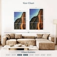 thumbnail image 4 of Elephant Stock Yosemite Fire Waterfall Wall Art - Vertical Multi Panel Canvas - Living Room Wall Decor - Nature Multi Panel - Orange And Gray Decor - 24" x 38", 4 of 8