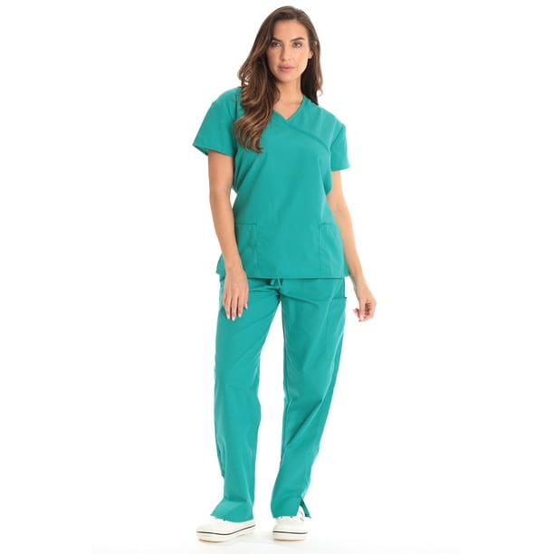 Just Love Women's Scrub Sets Medical Scrubs (Tie Back) (Medium, Teal