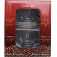 thumbnail image 5 of Cuisivin Caffé Collection Espresso 2.5 oz Cup and Saucer-gift box set (2 cups + 2 saucers) Drinkware Cups With Saucers, Clear, 5 of 5